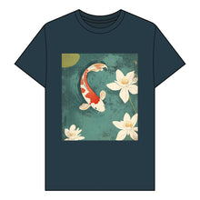 Load image into Gallery viewer, Koi Zen Organic T-Shirt Denim Blue
