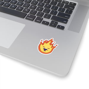 Calcifer Blue Heart Sticker