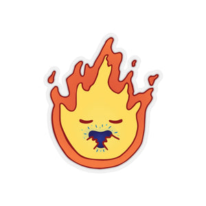 Calcifer Blue Heart Sticker