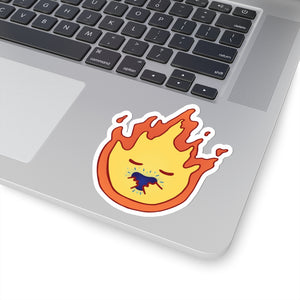 Calcifer Blue Heart Sticker