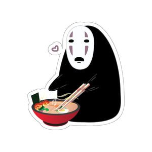 No Face Ramen noodles Studio Ghibli Vinyl Sticker, Best Friend Gift, Cute Stickers, Food Decal, Macbook Decal, Stickers Macbook Pro