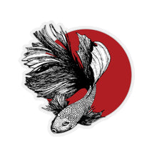 Load image into Gallery viewer, Half moon Betta Vinyl Sticker, Stickers Macbook Pro
