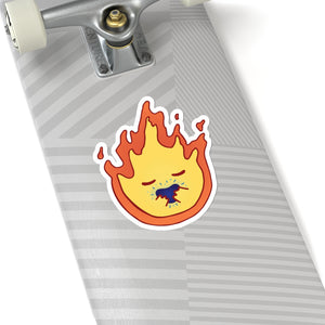 Calcifer Blue Heart Sticker