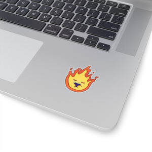 Calcifer Blue Heart Sticker