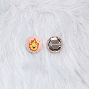 Studio Ghibli Calcifer Howl's heart button badge 