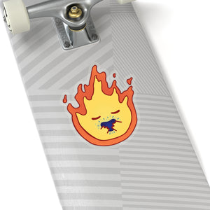 Calcifer Blue Heart Sticker