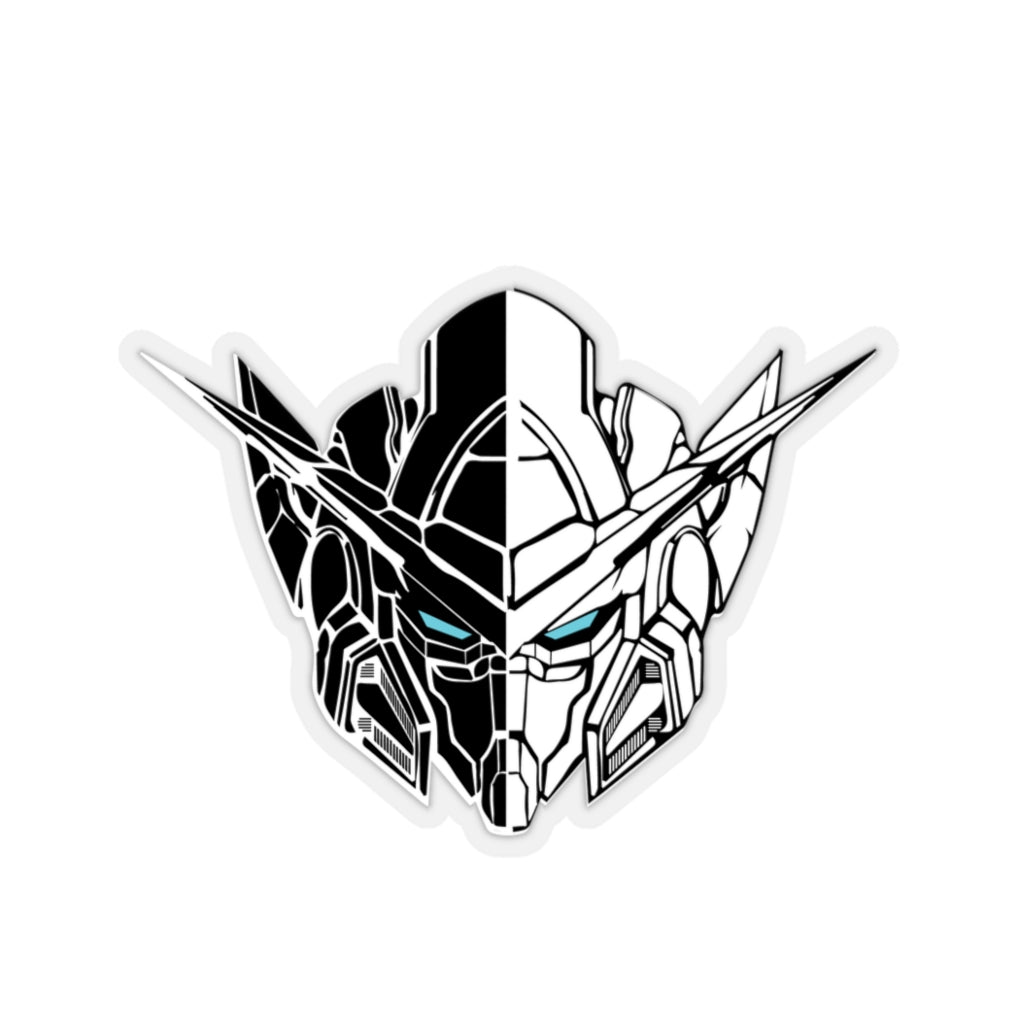 exia gundam sticker black white transparant decal sticker for MacBook laptop bike or mug