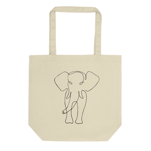 elephant eco tote bag grocery bag