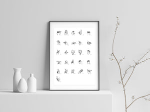 American sign language home decor printable poster