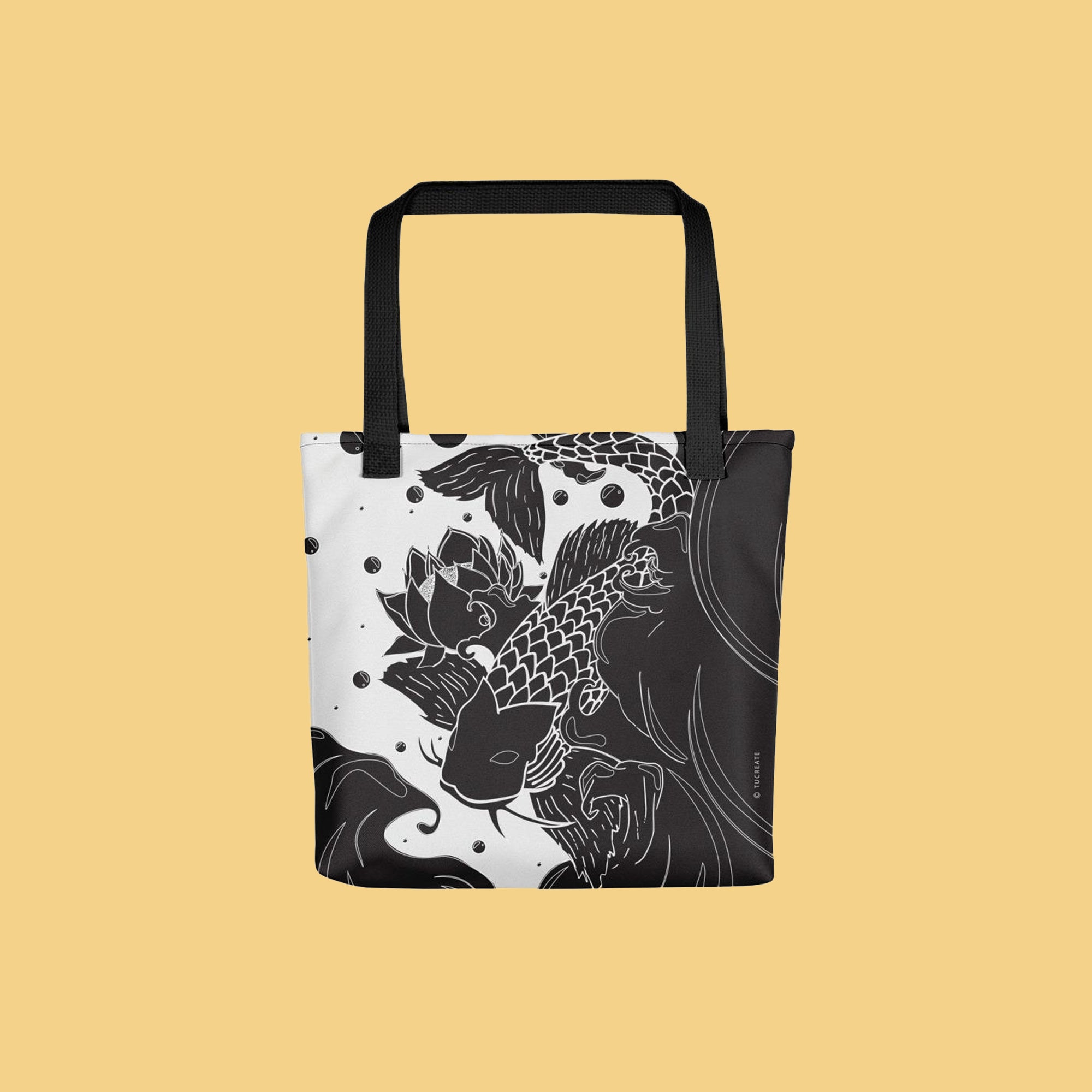 Reusable Tote Bag - Flowing in Harmony (Koi) Design – Jocelyn Cheng Art